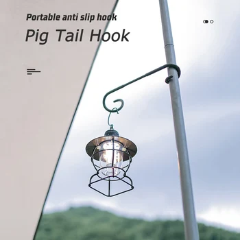 Портативный крючок для хранения походного снаряжения для пикника, противоскользящая вешалка для лампы, аксессуары для кемпинга, двойная головка для рыбалки на открытом воздухе, охоты