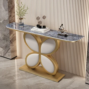 Стол для веранды в итальянском стиле из каменной доски, современный светлый роскошный барный стол, стойка для веранды у стены, полукруглый шкаф для веранды
