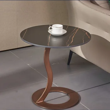 Итальянская мебель для дома журнальный столик Креативный Балкон Диван приставной столик Современный минималистичный Гостиная Кафе Круглые угловые столики