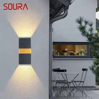 · Наружный настенный светильник SOURA, Современная светодиодная лампа, Водонепроницаемые бра, домашний декор для лестницы на крыльцо