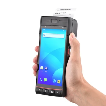 Портативный POS-чековый принтер Android 9.0 PDA Терминал 1D/ 2D/QR Сканер штрих-кодов С поддержкой глобальной системы позиционирования 4G WiFi BT