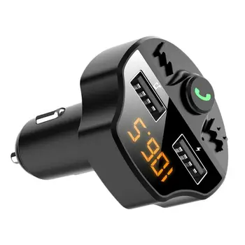 Автомобильная громкая связь беспроводная. 0 FM ЖК-MP3-плеер Аудио смартфон USB зарядное устройство DC 12V Двойной USB автомобильные аксессуары