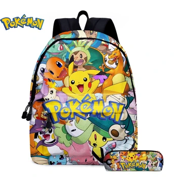 НОВЫЕ школьные сумки Pokemon Go, рюкзаки, игрушки Пикачу, фигурки Аниме, Детские сумки, дорожная сумка большой емкости, Рождественские подарки для девочек и мальчиков