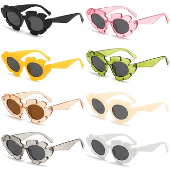 Солнцезащитные очки с кошачьим глазом в стиле ретро, модные солнцезащитные очки ярких цветов, Летние пляжные очки, Уличные модные оттенки, Красочные очки