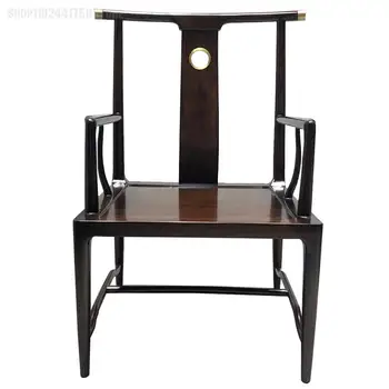Новый стул в китайском стиле, Круглый стул из эбенового дерева, Официальный стул для шляпы, стул для одной книги, повседневный стул, мебель из эбенового дерева, Чайный столик