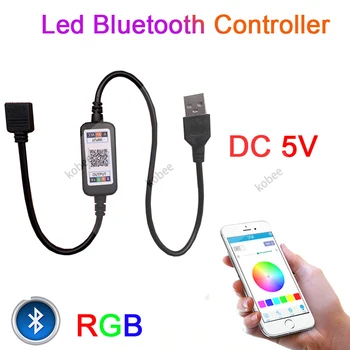 Мини RGB Bluetooth контроллер USB Музыкальный контроллер 5V-24V 3X2A 6A RGB Led контроллер для светодиодной ленты 5630 5050 3528 2835