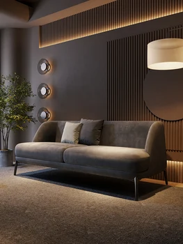 Итальянский тканевый диван с минималистской технологией простой дизайн современная гостиная роскошный прямой диван мебель для гостиной в маленькой квартире