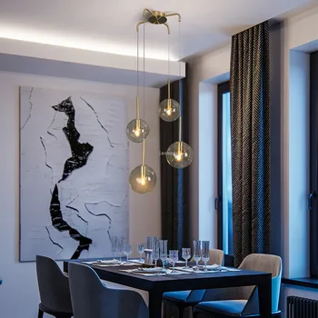 Скандинавские СВЕТОДИОДНЫЕ подвесные светильники Ресторанное Роскошное Подвесное освещение Светильники Подвесной светильник в стиле Лофт Лампа для гостиной Кухонные приспособления