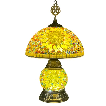 новая настольная лампа с верхним и нижним выключателями из мозаики ручной работы в богемном стиле