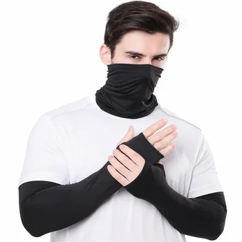 Крутые Мужские Женские перчатки с рукавами для рук, маска для лица, рукава для бега, велоспорта, рыбалки, велосипеда, спортивные защитные нарукавники, чехол для защиты от ультрафиолета
