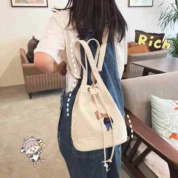 2023 Новая сумка через плечо женская корейская версия, большая вместительная простая сумка для отдыха, студенческая холщовая сумка-мессенджер, сумка-мешок