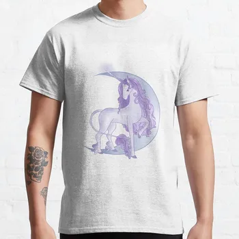 Футболка The Last Unicorn Magical Moon, винтажная футболка, мужская тренировочная рубашка, эстетическая одежда, блузка