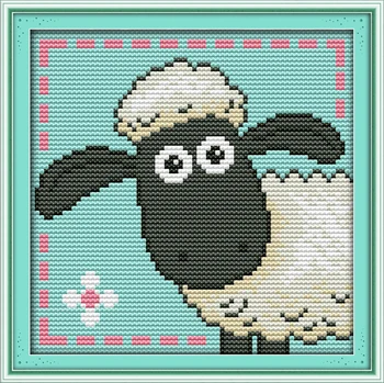 Маленькая овечка набор для вышивания крестиком мультфильм количество стежков на холсте 11 карат вышивка DIY рукоделие ручной работы плюс