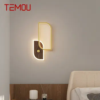 Современный настенный светильник TEMOU для помещений, светодиодный винтажный креативный простой светильник-бра для дома, гостиной, спальни, коридора