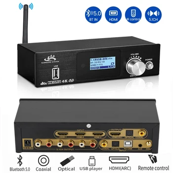 5.1-Канальный Аудиодекодер Bluetooth 5.0 4K60Hz HDMI 2.0 Переключатель 3 В 1 Из ARC Конвертер PC-USB DAC DTS AC3 Цифровая Аудиосистема 5.1