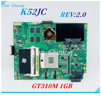 K52JC REV: 2,0 Материнская плата для ASUS K52JC K52J K52JT P52JT P52J A52J Материнская плата ноутбука GT310M 1G GPU HM55 DDR3 100% тестовая работа