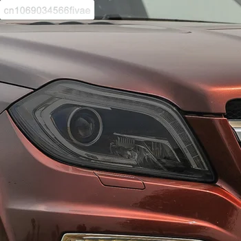 2 шт. Защитная пленка для автомобильных фар, Прозрачная Черная Наклейка из ТПУ для Mercedes Benz GL Glass X166 2013 2014 2015 Аксессуары