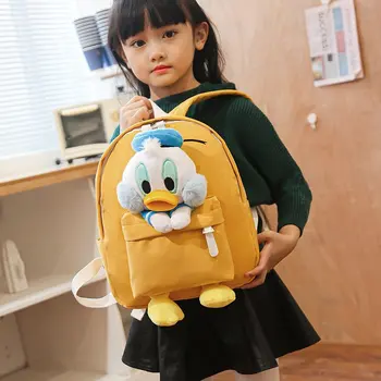 Рюкзак Disney Donald Duck с мультяшным рисунком, модный простой рюкзак с милой уткой, маленький школьный рюкзак для детского сада, детский рюкзак для путешествий