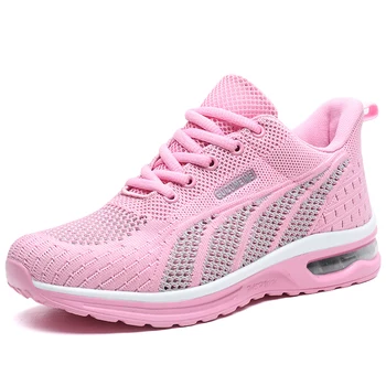 Женская обувь для бега, женские дышащие кроссовки, летняя легкая спортивная обувь с воздушной подушкой, уличная обувь для тренировок на шнуровке