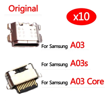10 шт./лот, Оригинальный Разъем Micro USB, Порт зарядки, Док-станция Для Samsung Galaxy A03/A03s/A03 Core