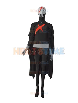 Костюм антигероя Red X на заказ, горячая распродажа, полноразмерный костюм из спандекса на Хэллоуин с накидкой, бесплатная доставка