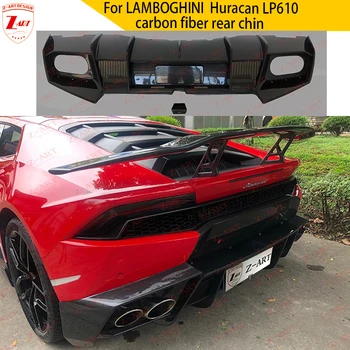 Задний диффузор из углеродного волокна Z-ART для Lamborghini Huracan Carbon задняя губа для Lamboghini LP610 LP580 задний подбородок из углеродного волокна