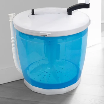 Мини-стиральная машина-сушилка 2 В 1 вмещает до 2 кг полипропилена, портативная неэлектрическая стиральная машина-сушилка с ручным приводом для кемпинга и путешествий