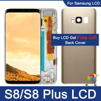 100% Оригинальный Super Amoled ЖК-дисплей Для Samsung Galaxy S8 G950 G950F Дисплей С Сенсорным Экраном Дигитайзер Для Samsung S8 Plus G955 G955F
