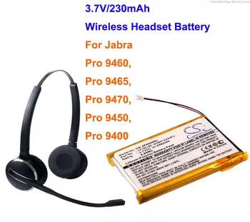 Аккумулятор беспроводной гарнитуры 230 мАч AHB412434PJ для Jabra Pro 9400, Pro 9450, Pro 9460, Pro 9465, Pro 9470