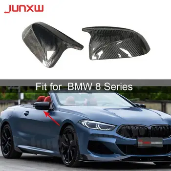 Крышки автомобильных зеркал заднего вида из углеродного волокна ABS для BMW 8 серии G14 G15 G16 M Sport 2018-2021, Сменные Аксессуары для отделки салона