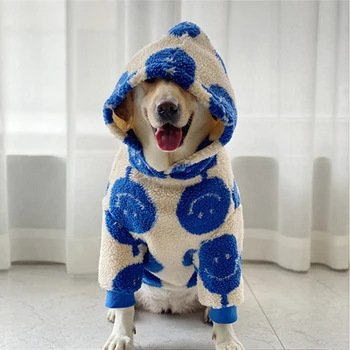 Одежда для больших собак, осенне-зимняя теплая толстовка для собак, флисовый свитер для собак, одежда для лабрадоров, Доберманов, аксессуары для собак