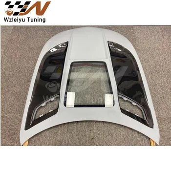 Передний капот в стиле BS из углеродного волокна, подходит для Benz AMG GT GTS GTC GTR Со стеклом, высококачественная фурнитура