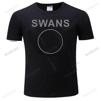 мужская футболка с круглым вырезом New SWANS, футболка swans michael gira, саундтреки children of god для группы blind swans, футболка m gira
