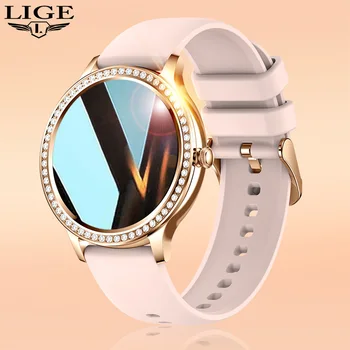 Модные женские смарт-часы LIGE 2023 с Bluetooth-вызовом, водонепроницаемые умные часы, фитнес-трекер, спортивные часы для женщин для Android IOS