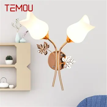 Настенные светильники TEMOU, современные креативные светодиодные бра, светильники в форме цветка для дома, спальни