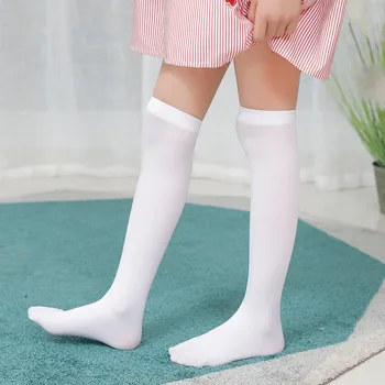 Носки для девочек Весенне-летние длинные чулки бархатные длинные носки студенческие гольфы выше колена сценическое шоу белые носки
