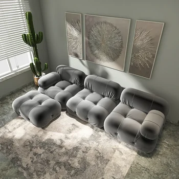 Секционный диван в скандинавском стиле, Современная Минималистичная гостиная, Европейский диван-кресло L-образной формы, Секционные мебель для дома