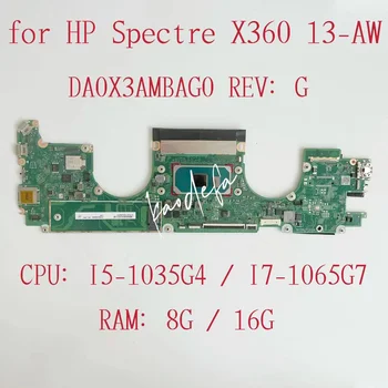 Для HP Spectre X360 13-AW Материнская плата ноутбука Процессор: I5-1035G4 I7-1065G7 Оперативная память: 8G/16G L71985-601 L71989-601 L71986-601 DA0X3AMBAG0