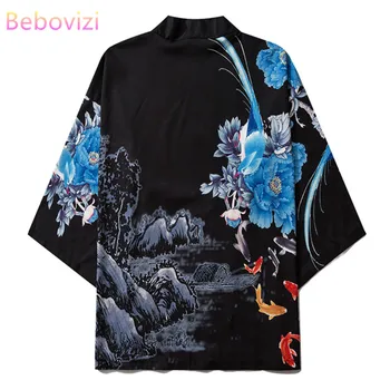 2020 Японское Кимоно Харадзюку, косплей, мода для мужчин и женщин, кардиган, блузка, топ, Уличная азиатская одежда Haori Obi в китайском стиле