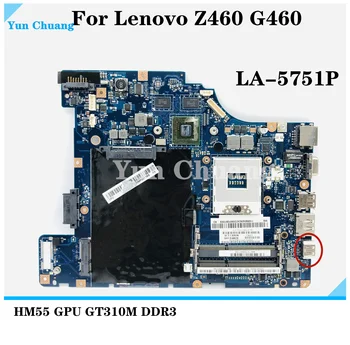 NIWE1 LA-5751P Для Lenovo Z460 G460 материнская плата ноутбука PGA989 HM55 GPU GT310M DDR3 С HDMI 100% полностью протестирована