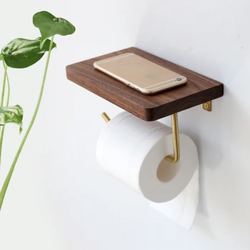 Держатель для бумажных полотенец из массива дерева, для туалета, настенный держатель для салфеток, аксессуары для ванной комнаты, Подставка для туалетной бумаги