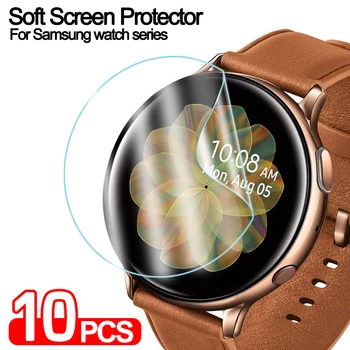 Защитная Пленка для Samsung Galaxy Watch 3 Active2 Мягкая Пленка Для Galaxy Watch 4 classic 44 мм 46 м Gear S2 S3 S4 Защитная Пленка
