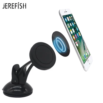 JEREFISH, магнитное крепление, подставка для приборной панели автомобиля, держатель для мобильного телефона на лобовом стекле, липкий магнит для автомобильного комплекта для iPhone X 8 8Plus