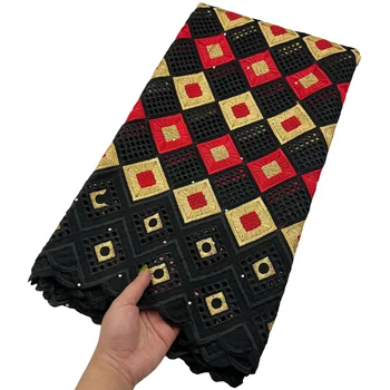 Высококачественное швейцарское вуалевое кружево из Швейцарии Африканская кружевная ткань Африканская хлопчатобумажная вышивка Нигерийская Швейцарская кружевная ткань для платья