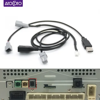 Автомобильный 4-Контактный USB-кабель-Адаптер Conector Audio Wire Input для Мультимедийного CD-Радиоплеера Toyota Camry Avalon Corolla RAV4