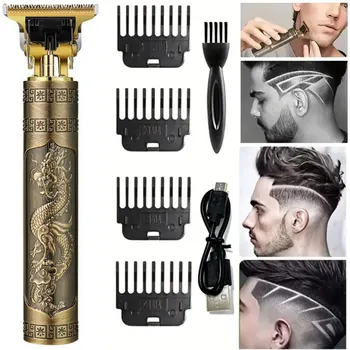 Электрическая машинка для стрижки волос, профессиональная беспроводная USB-машинка для стрижки, профессиональный триммер для бороды, набор для стрижки волос, Машинка для стрижки волос
