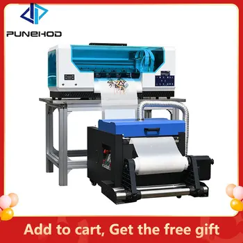 Принтер Punehod A3 Dtf Epson Xp600/Tx800 С Двойной Печатающей Головкой Для Печати Футболок с Порошковой Шейкерной Сушилкой Для Джинсовой Ткани Для Футболок