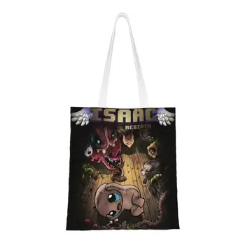 Модная сумка-тоут The Binding Of Isaac для покупок, многоразовая приключенческая мультяшная игра, холщовая сумка для покупок, сумка для покупок через плечо
