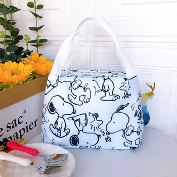Новая водонепроницаемая мультяшная изоляционная сумка Snoopy's, школьная сумка для ланча, сумка для пикника, сумка для офисного работника, сумка для бенто, сумочка