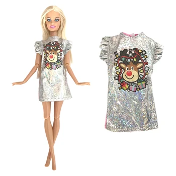 NK 1 Комплект Кукольного Наряда Серая Рубашка Модная Одежда С Рисунком Повседневная Одежда Ручной Работы для Куклы Барби Аксессуары D